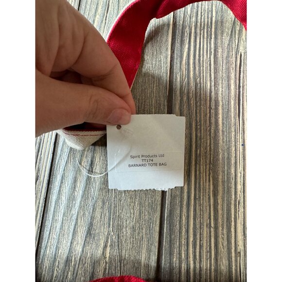 Cornell University Canvas Tote Bag In Red & Natural Colors - Picture 6 of 7